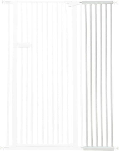 Extra Tall Cat Gate 55.12" High 26.18"-29.91" Wide Pet Gate Black | Dog Gate for Doorway Hallway Stairs Pressure Mounted Extra Wide 1.37" Gap No Drilling Auto-Close One-Handed Operation