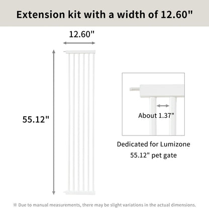Extra Tall Cat Gate 55.12" High 26.18"-29.91" Wide Pet Gate Black | Dog Gate for Doorway Hallway Stairs Pressure Mounted Extra Wide 1.37" Gap No Drilling Auto-Close One-Handed Operation
