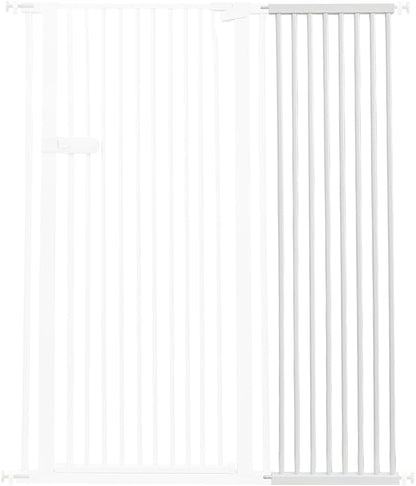 Extra Tall Cat Gate 55.12" High 26.18"-29.91" Wide Pet Gate Black | Dog Gate for Doorway Hallway Stairs Pressure Mounted Extra Wide 1.37" Gap No Drilling Auto-Close One-Handed Operation