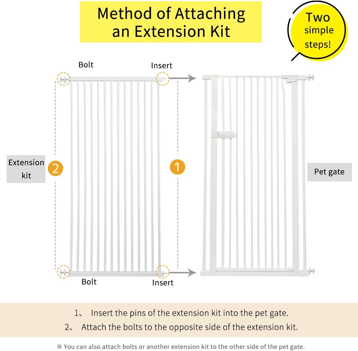 Extra Tall Cat Gate 55.12" High 26.18"-29.91" Wide Pet Gate Black | Dog Gate for Doorway Hallway Stairs Pressure Mounted Extra Wide 1.37" Gap No Drilling Auto-Close One-Handed Operation