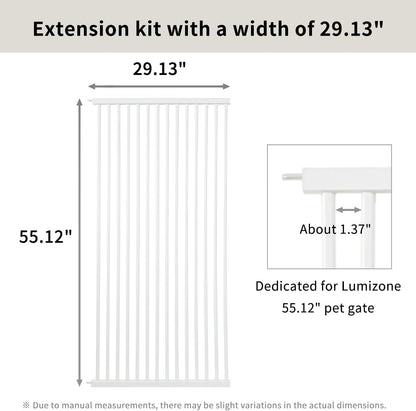 Extra Tall Cat Gate 55.12" High 26.18"-29.91" Wide Pet Gate Black | Dog Gate for Doorway Hallway Stairs Pressure Mounted Extra Wide 1.37" Gap No Drilling Auto-Close One-Handed Operation