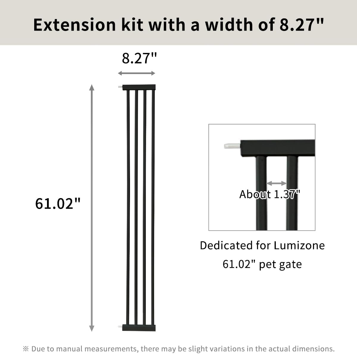 Extra Tall Cat Gate 55.12" High 26.18"-29.91" Wide Pet Gate Black | Dog Gate for Doorway Hallway Stairs Pressure Mounted Extra Wide 1.37" Gap No Drilling Auto-Close One-Handed Operation