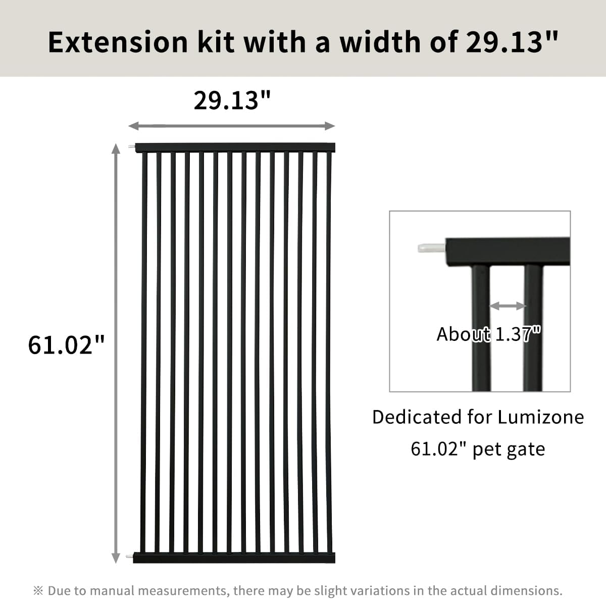 Extra Tall Cat Gate 55.12" High 26.18"-29.91" Wide Pet Gate Black | Dog Gate for Doorway Hallway Stairs Pressure Mounted Extra Wide 1.37" Gap No Drilling Auto-Close One-Handed Operation