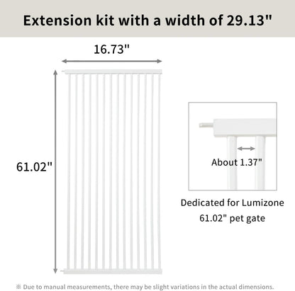 Extra Tall Cat Gate 55.12" High 26.18"-29.91" Wide Pet Gate Black | Dog Gate for Doorway Hallway Stairs Pressure Mounted Extra Wide 1.37" Gap No Drilling Auto-Close One-Handed Operation