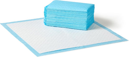 Heavy Duty Dog and Puppy Pee Pads, Leak-Proof 5-Layer Super Absorbent, Quick-Dry Surface for Potty Training and Housebreaking, Giant Size, 27.5 x 44 Inch, Blue & White, 30-Pack