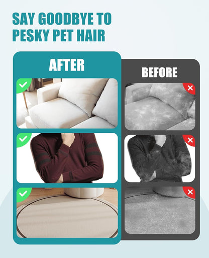 Pet Hair Removal Brush for Couch, Durable, Reusable, Washable Lint Cleaner for Dog and Cat Hair, Gentle on Furniture, Effective on Carpets, Clothing, Bedding-Basic