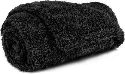 Fluffy Sherpa Waterproof Dog Blanket for Small Pet Cat, 24x32 Blue | Soft & Warm & Washable; Leafproof Couch Sofa Protector for Small Medium Large Pet; Pee Proof Cover for Crate Kennel Car Seat