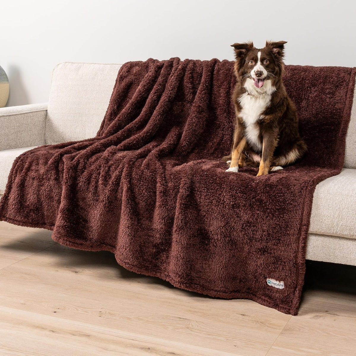 Fluffy Sherpa Waterproof Dog Blanket for Small Pet Cat, 24x32 Blue | Soft & Warm & Washable; Leafproof Couch Sofa Protector for Small Medium Large Pet; Pee Proof Cover for Crate Kennel Car Seat