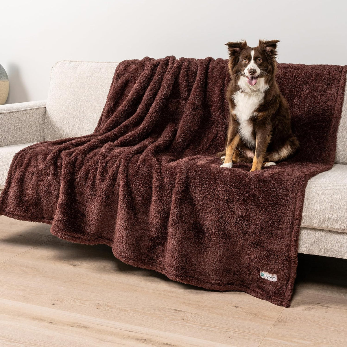 Fluffy Sherpa Waterproof Dog Blanket for Small Pet Cat, 24x32 Blue | Soft & Warm & Washable; Leafproof Couch Sofa Protector for Small Medium Large Pet; Pee Proof Cover for Crate Kennel Car Seat