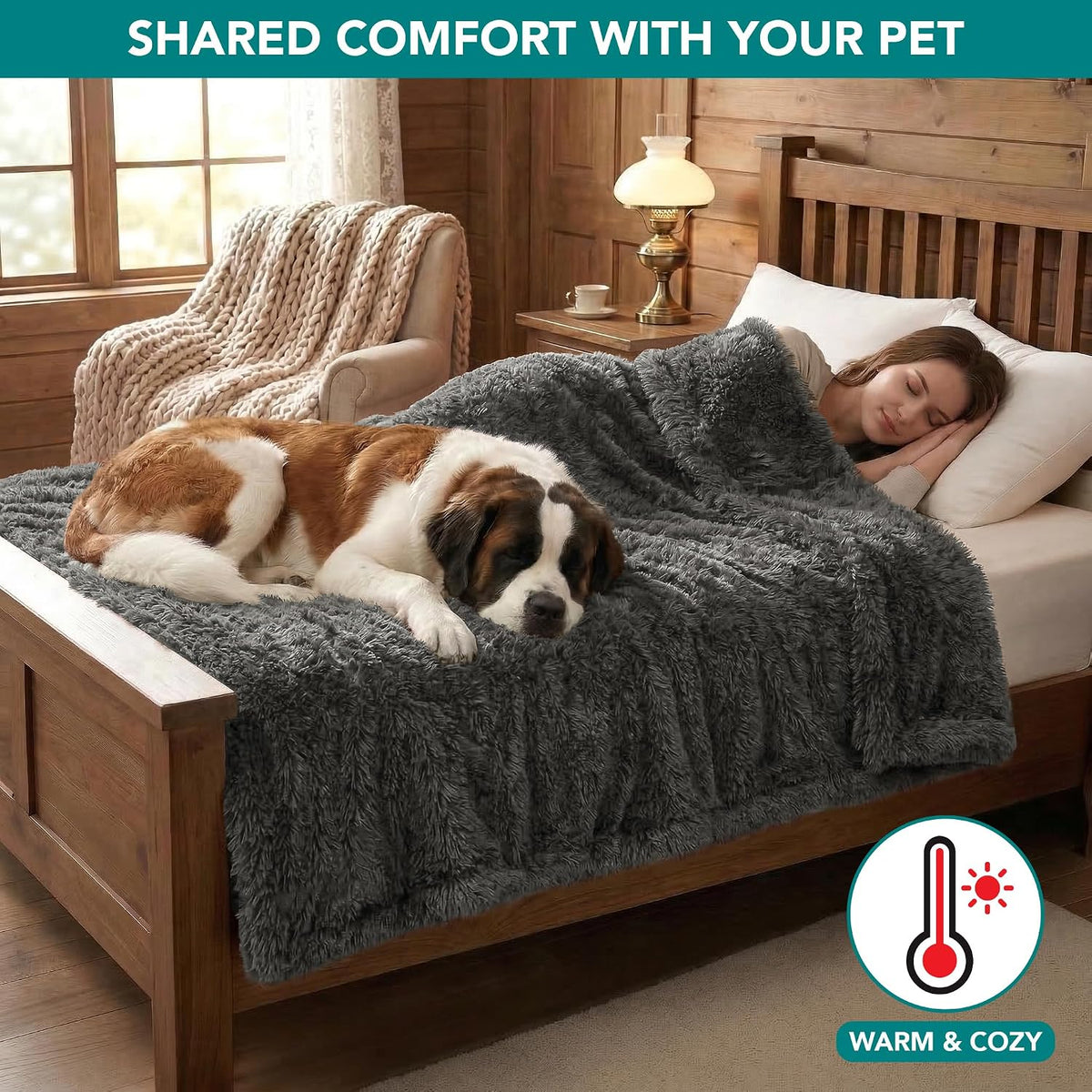 Fluffy Sherpa Waterproof Dog Blanket for Small Pet Cat, 24x32 Blue | Soft & Warm & Washable; Leafproof Couch Sofa Protector for Small Medium Large Pet; Pee Proof Cover for Crate Kennel Car Seat