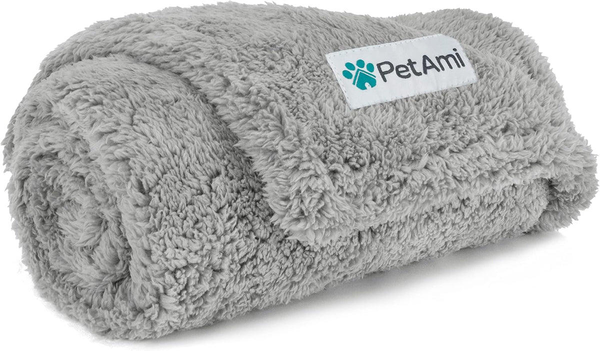 Fluffy Sherpa Waterproof Dog Blanket for Small Pet Cat, 24x32 Blue | Soft & Warm & Washable; Leafproof Couch Sofa Protector for Small Medium Large Pet; Pee Proof Cover for Crate Kennel Car Seat