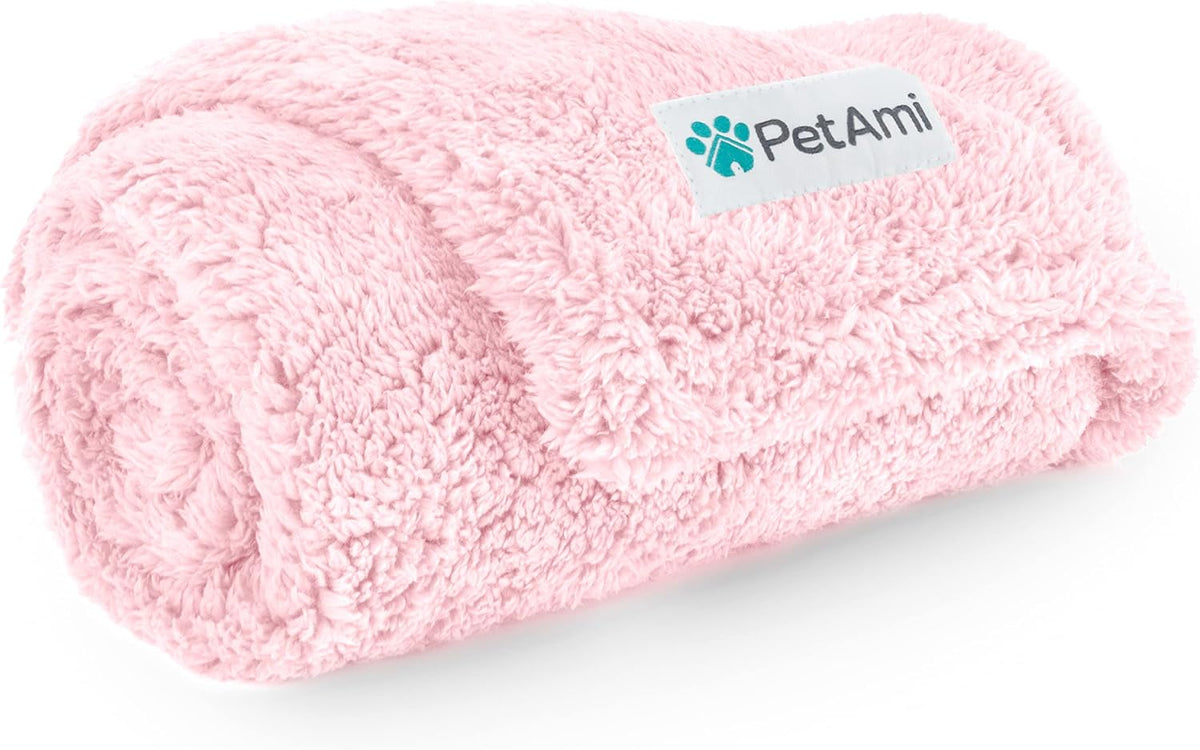 Fluffy Sherpa Waterproof Dog Blanket for Small Pet Cat, 24x32 Blue | Soft & Warm & Washable; Leafproof Couch Sofa Protector for Small Medium Large Pet; Pee Proof Cover for Crate Kennel Car Seat