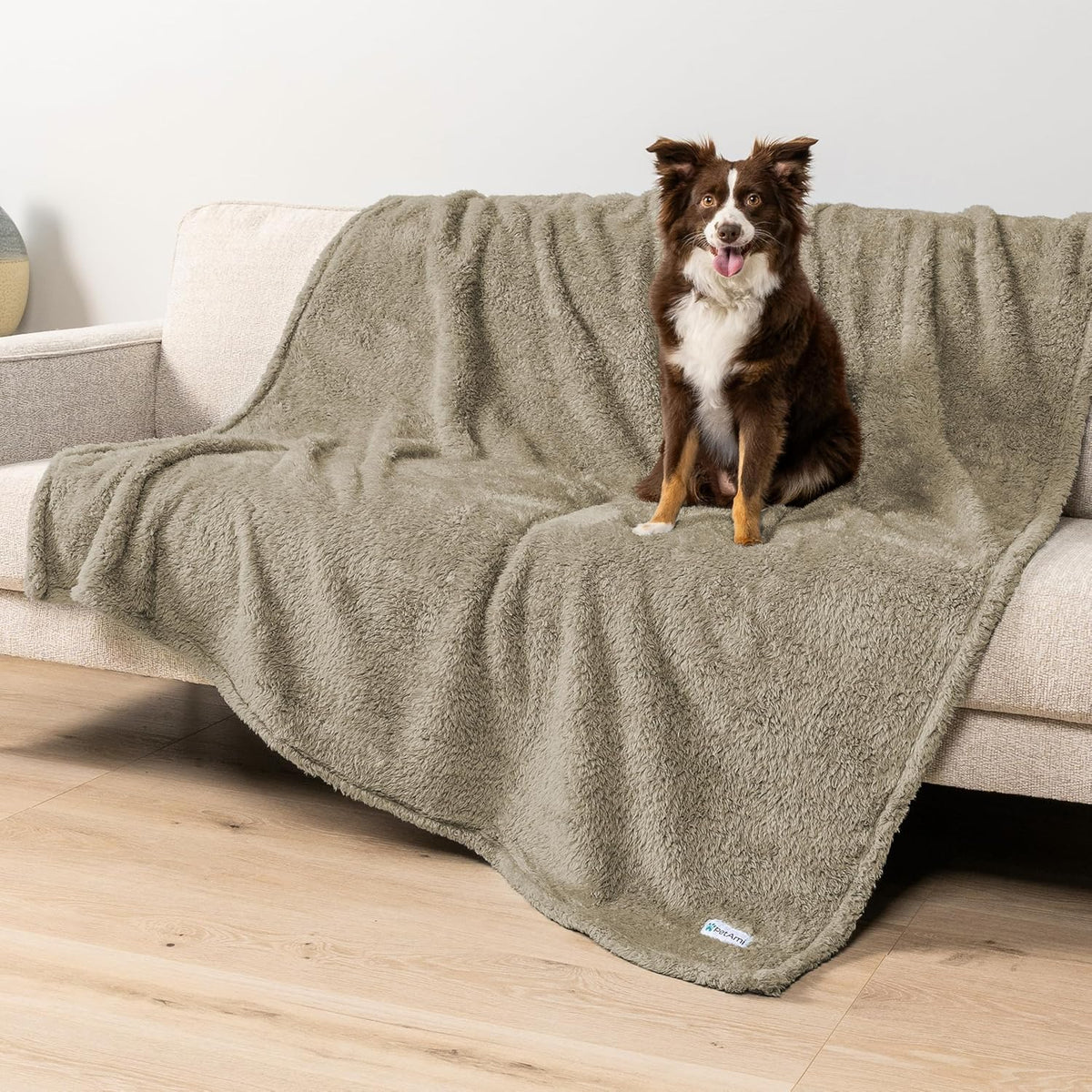 Fluffy Sherpa Waterproof Dog Blanket for Small Pet Cat, 24x32 Blue | Soft & Warm & Washable; Leafproof Couch Sofa Protector for Small Medium Large Pet; Pee Proof Cover for Crate Kennel Car Seat