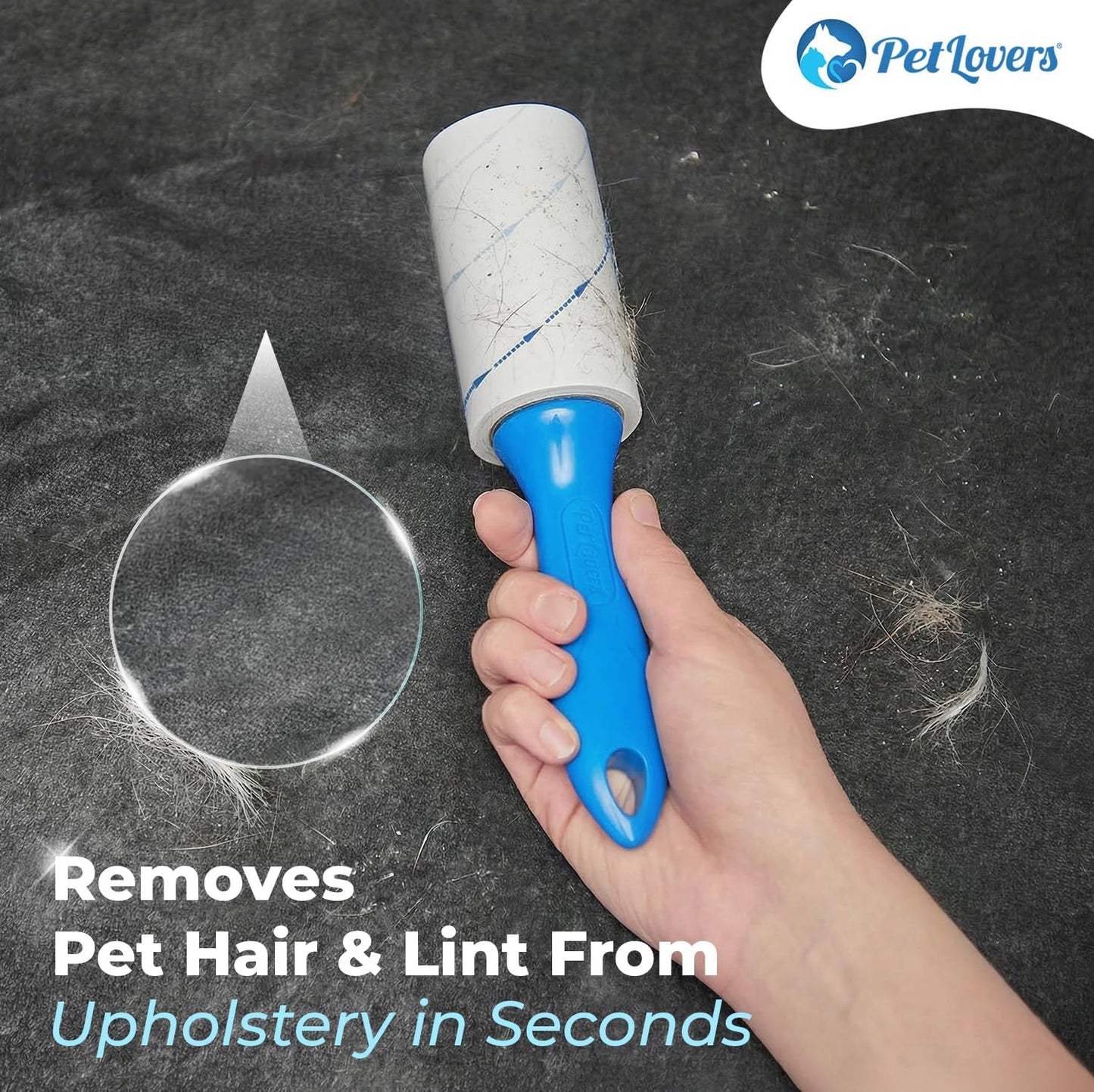 PetLovers Extra Sticky Lint Roller Mega Value Set 900 Sheets for Pet Hair Removal and Clothes, Dog and Cat Lint Remover, 10 Pack