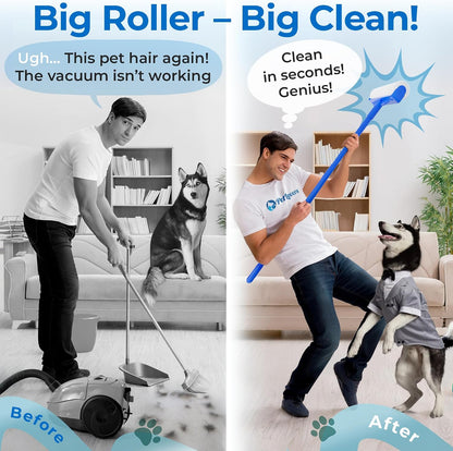 PetLovers Extra Sticky Lint Roller Mega Value Set 900 Sheets for Pet Hair Removal and Clothes, Dog and Cat Lint Remover, 10 Pack