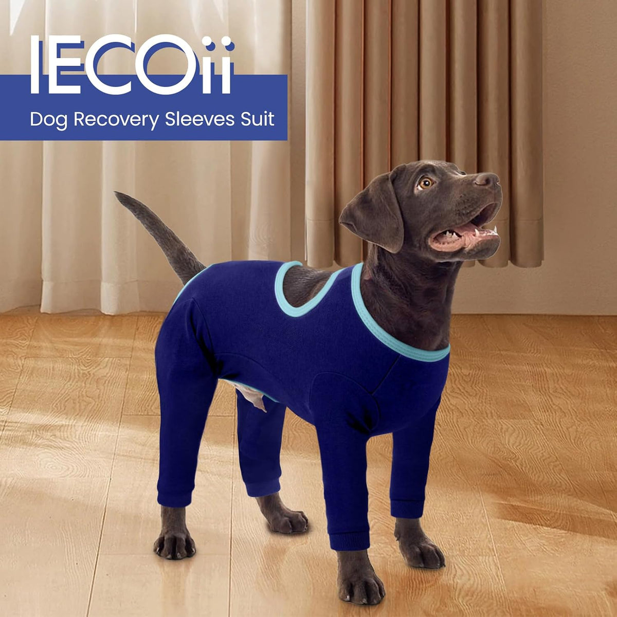 Dog Surgery Recovery Suit, Long Sleeve Post Surgery Dog Onesie for Wound Protection, E-Collar Alternative Anti-Licking & Shedding Control, Soft Surgical Body Suit for Small Medium Large Dogs