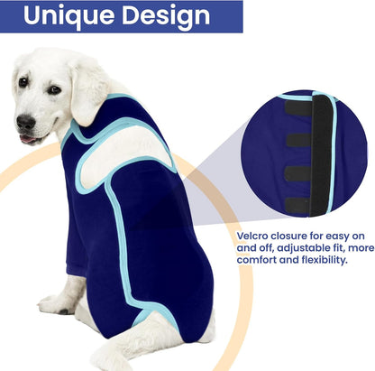 Dog Surgery Recovery Suit, Long Sleeve Post Surgery Dog Onesie for Wound Protection, E-Collar Alternative Anti-Licking & Shedding Control, Soft Surgical Body Suit for Small Medium Large Dogs