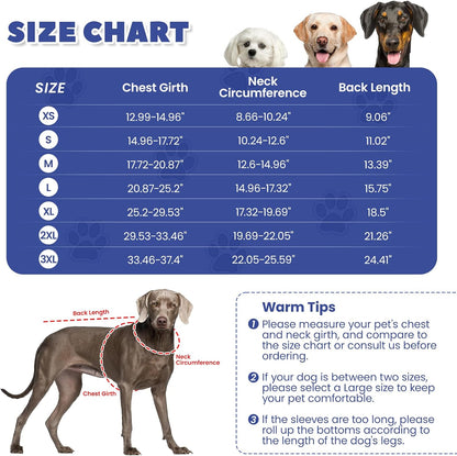 Dog Surgery Recovery Suit, Long Sleeve Post Surgery Dog Onesie for Wound Protection, E-Collar Alternative Anti-Licking & Shedding Control, Soft Surgical Body Suit for Small Medium Large Dogs