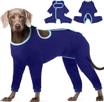 Dog Surgery Recovery Suit, Long Sleeve Post Surgery Dog Onesie for Wound Protection, E-Collar Alternative Anti-Licking & Shedding Control, Soft Surgical Body Suit for Small Medium Large Dogs