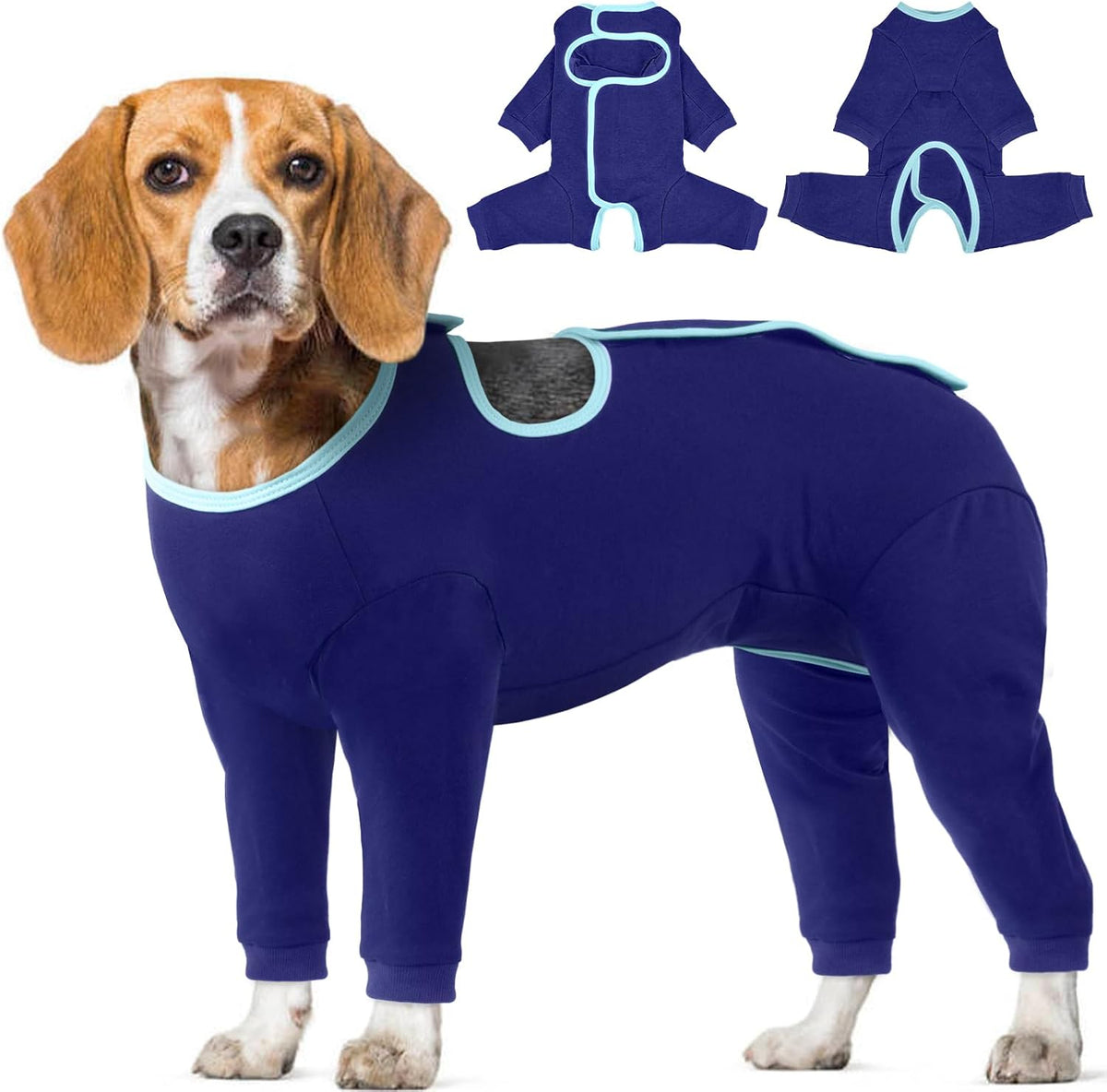 Dog Surgery Recovery Suit, Long Sleeve Post Surgery Dog Onesie for Wound Protection, E-Collar Alternative Anti-Licking & Shedding Control, Soft Surgical Body Suit for Small Medium Large Dogs