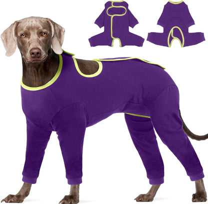 Dog Surgery Recovery Suit, Long Sleeve Post Surgery Dog Onesie for Wound Protection, E-Collar Alternative Anti-Licking & Shedding Control, Soft Surgical Body Suit for Small Medium Large Dogs