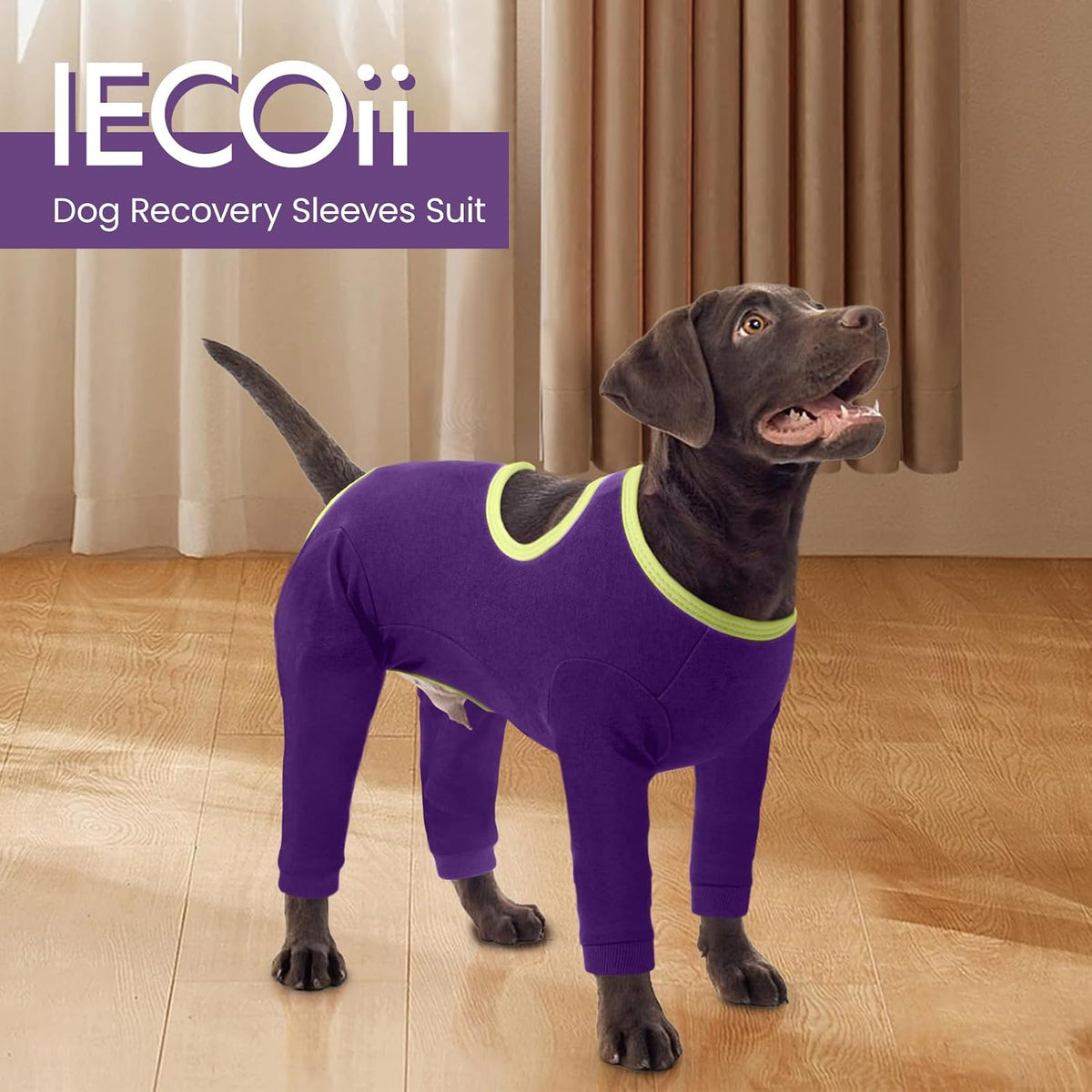 Dog Surgery Recovery Suit, Long Sleeve Post Surgery Dog Onesie for Wound Protection, E-Collar Alternative Anti-Licking & Shedding Control, Soft Surgical Body Suit for Small Medium Large Dogs