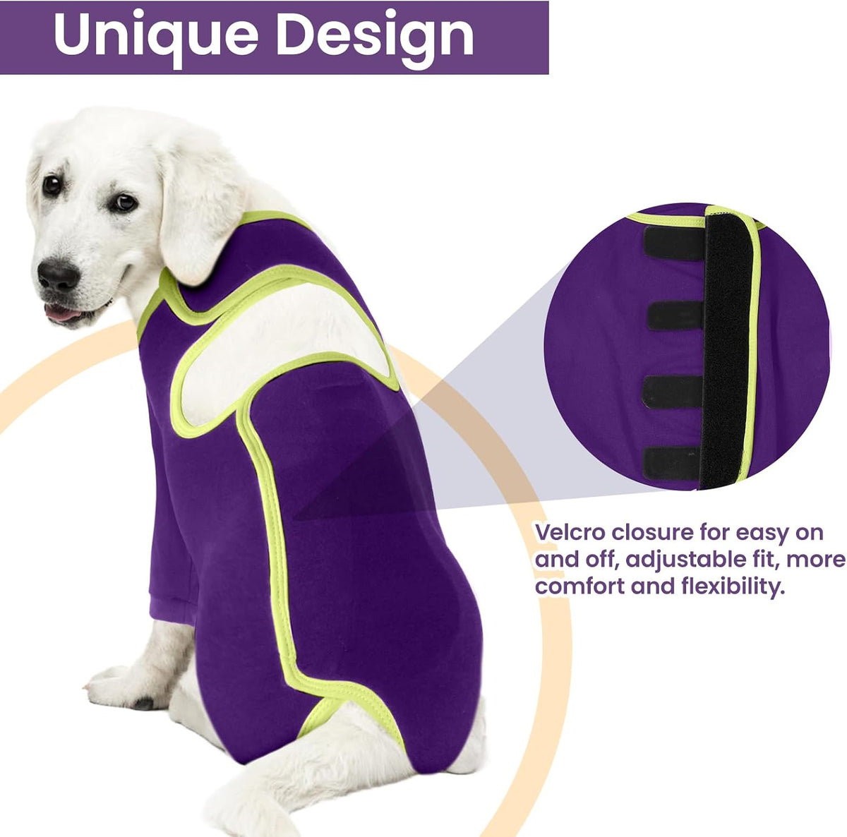 Dog Surgery Recovery Suit, Long Sleeve Post Surgery Dog Onesie for Wound Protection, E-Collar Alternative Anti-Licking & Shedding Control, Soft Surgical Body Suit for Small Medium Large Dogs