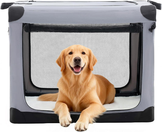 Soft Cat Carrier 36 Inch, Foldable Large Dog Crate Kennel