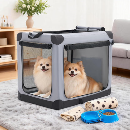Soft Cat Carrier 36 Inch, Foldable Large Dog Crate Kennel