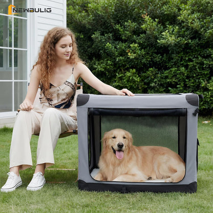 Soft Cat Carrier 36 Inch, Foldable Large Dog Crate Kennel