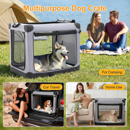 Soft Cat Carrier 36 Inch, Foldable Large Dog Crate Kennel
