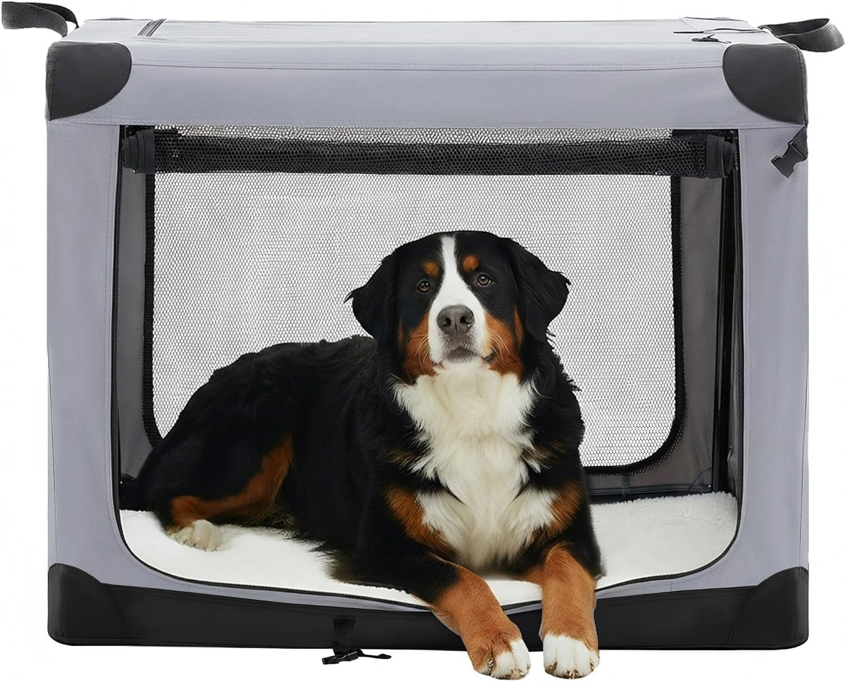 Soft Cat Carrier 36 Inch, Foldable Large Dog Crate Kennel