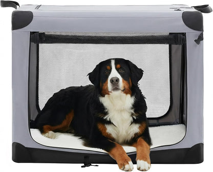Soft Cat Carrier 36 Inch, Foldable Large Dog Crate Kennel