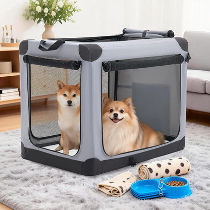 Soft Cat Carrier 36 Inch, Foldable Large Dog Crate Kennel