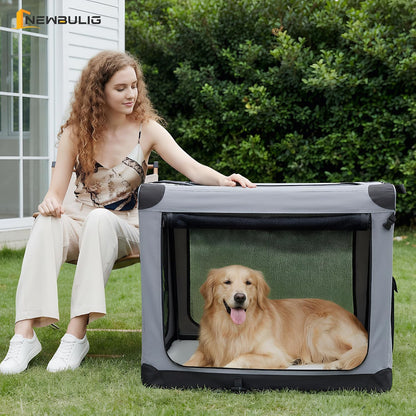 Soft Cat Carrier 36 Inch, Foldable Large Dog Crate Kennel