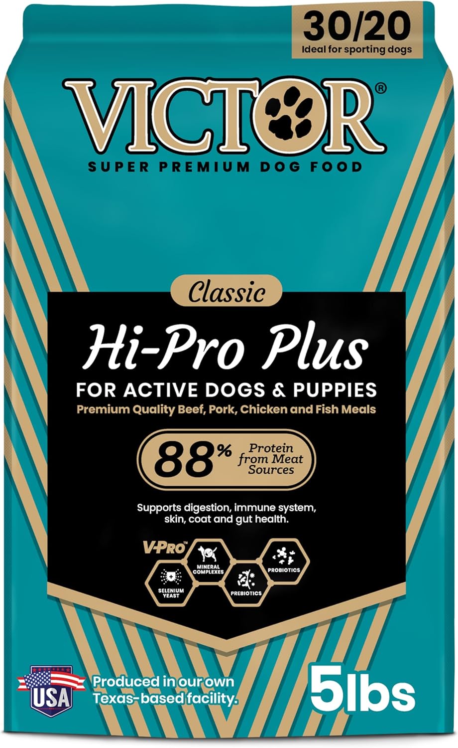 Hi-Pro Plus Dry Dog Food - High Protein Gluten Free Dry Kibble, 5lb