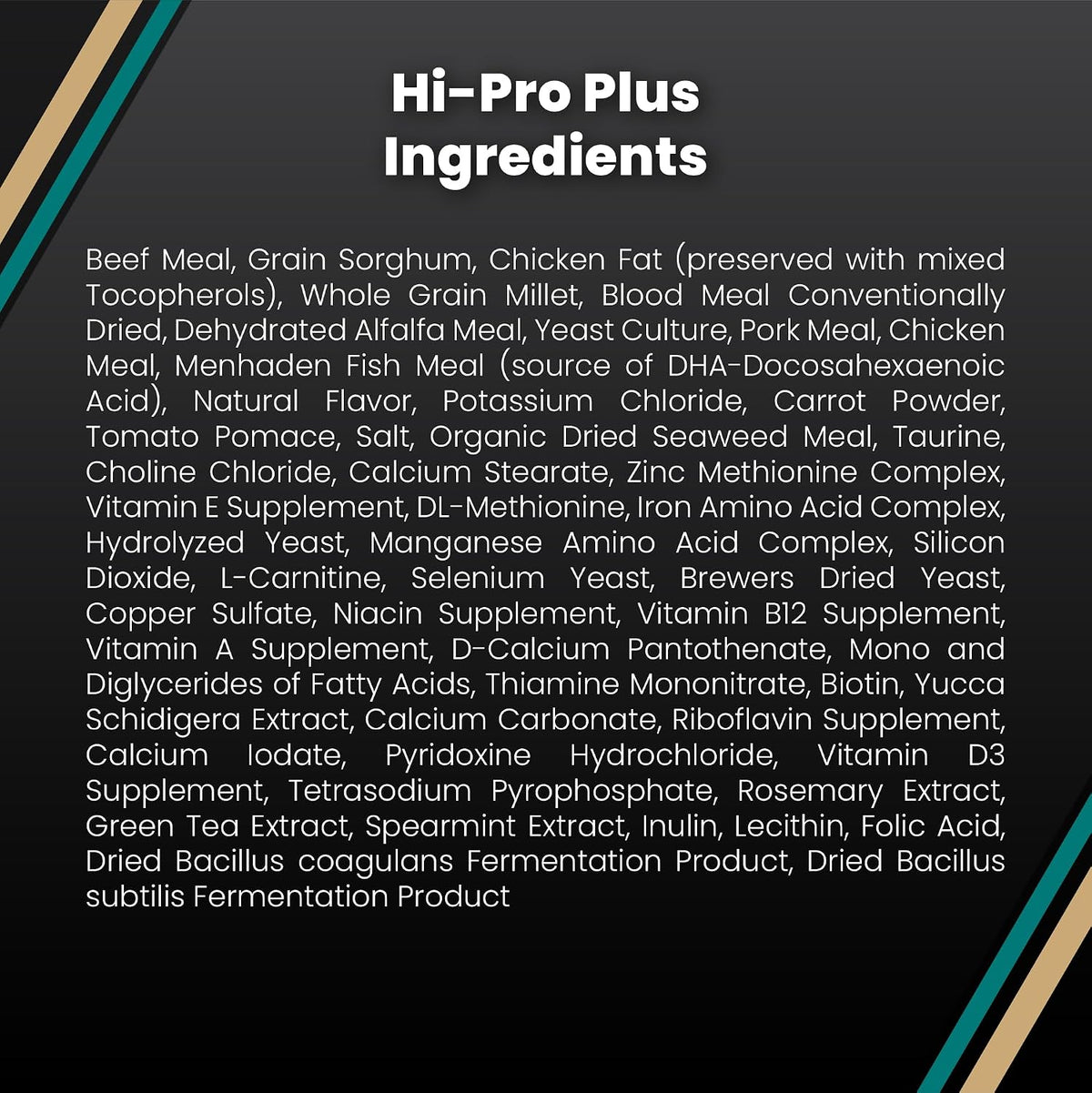 Hi-Pro Plus Dry Dog Food - High Protein Gluten Free Dry Kibble, 5lb