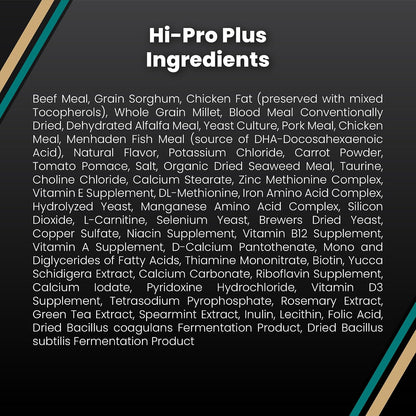 Hi-Pro Plus Dry Dog Food - High Protein Gluten Free Dry Kibble, 5lb