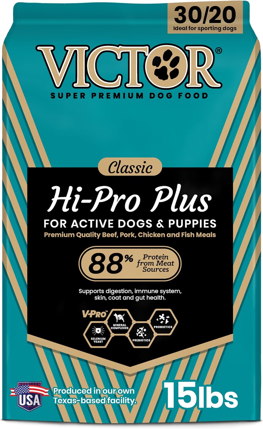 Hi-Pro Plus Dry Dog Food - High Protein Gluten Free Dry Kibble, 5lb