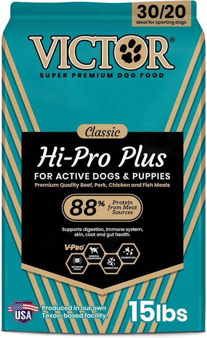 Hi-Pro Plus Dry Dog Food - High Protein Gluten Free Dry Kibble, 5lb