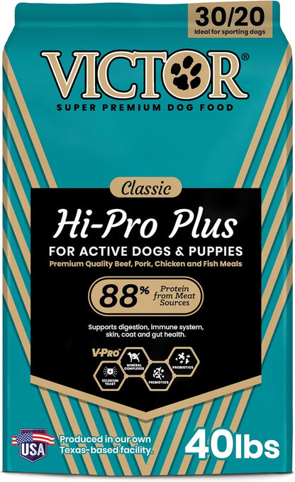 Hi-Pro Plus Dry Dog Food - High Protein Gluten Free Dry Kibble, 5lb