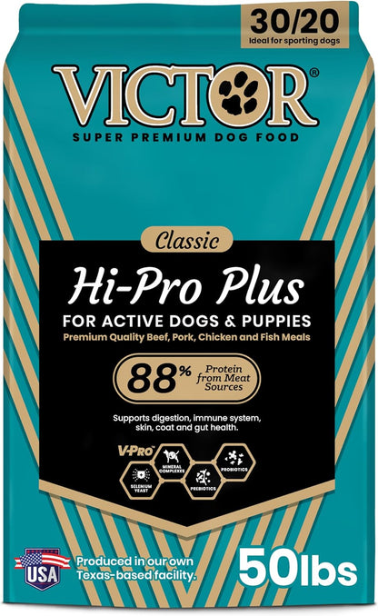 Hi-Pro Plus Dry Dog Food - High Protein Gluten Free Dry Kibble, 5lb