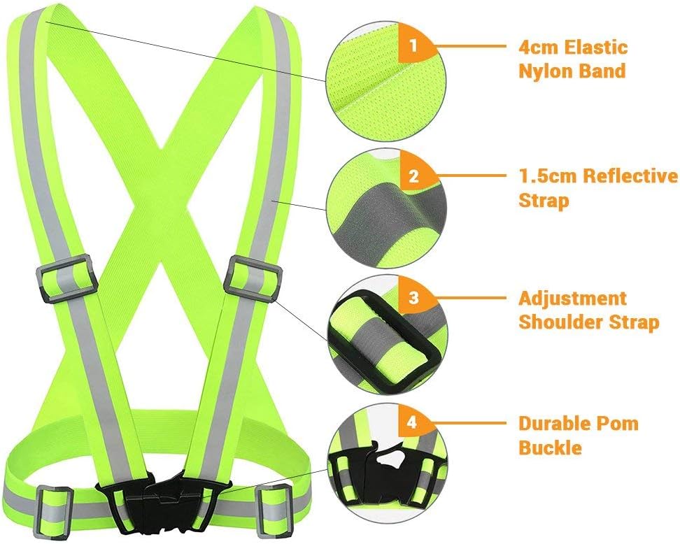 Reflective Vest Running Gear 2Pack, High Visibility Safety Vest