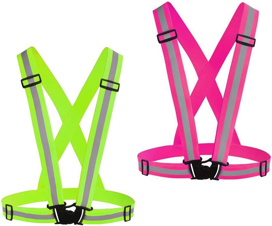 Reflective Vest Running Gear 2Pack, High Visibility Safety Vest