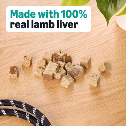Freeze-Dried Raw Single Ingredient Dog Treats, Lamb Liver, High Protein, Healthy Training Treats or Meal Topper for all Dogs, Grain-Free, 3.3oz (Previously Wag)