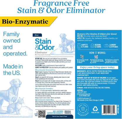 Pet Stain and Odor Remover - Cat Urine Enzyme Cleaner Destroyer, Urine Destroyer for Dogs, Pet Urine Enzyme Cleaner - 128 Oz