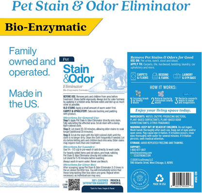 Pet Stain and Odor Remover - Cat Urine Enzyme Cleaner Destroyer, Urine Destroyer for Dogs, Pet Urine Enzyme Cleaner - 128 Oz