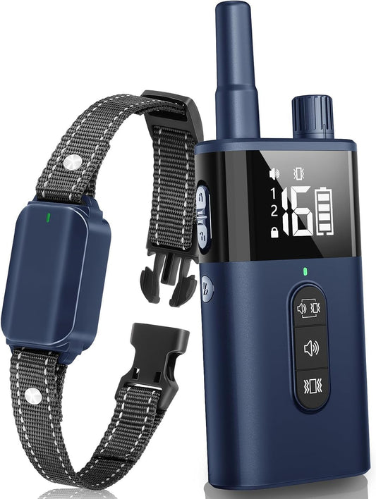 No Shock Dog Training Collar with Remote 3300FT, Dog Vibration Collar with Controller Beep and Vibrate Only, Safe Lock Waterproof Rechargeable Vibrating Collars for Dogs(15-120 lbs)-No Prongs