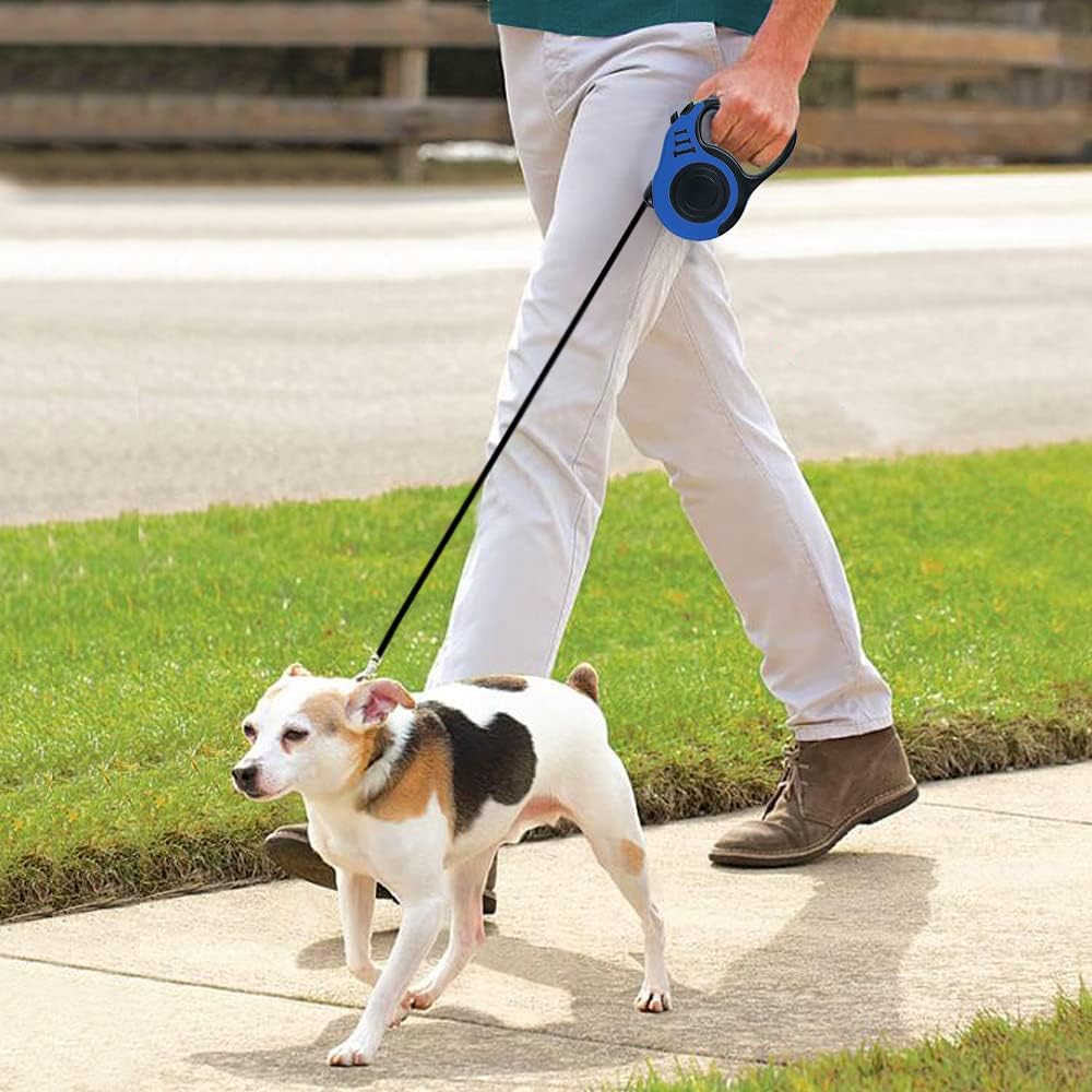 Retractable Dog Leash 10ft, Tangle-Free Expandable Leash for Small Dogs Up to 22lbs, Easy-Adjust Lock & Anti-Slip Handle for Safe Walks