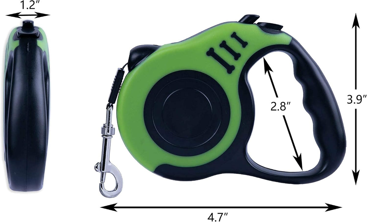 Retractable Dog Leash 10ft, Tangle-Free Expandable Leash for Small Dogs Up to 22lbs, Easy-Adjust Lock & Anti-Slip Handle for Safe Walks